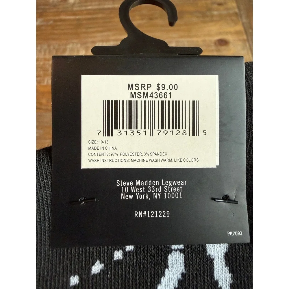 NWT‎ Steve Madden Mens Crew Socks 3 LOT Paisley Splatter Camo 6-12.5 Streetwear